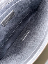 Load image into Gallery viewer, SAINT LAURENT Rive Gauche Linen Canvas Wristlet Pouch in Black
