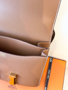 ✨TIMELESS✨Hermès Constance 24 Gold / Evercolor / Gold Hardware