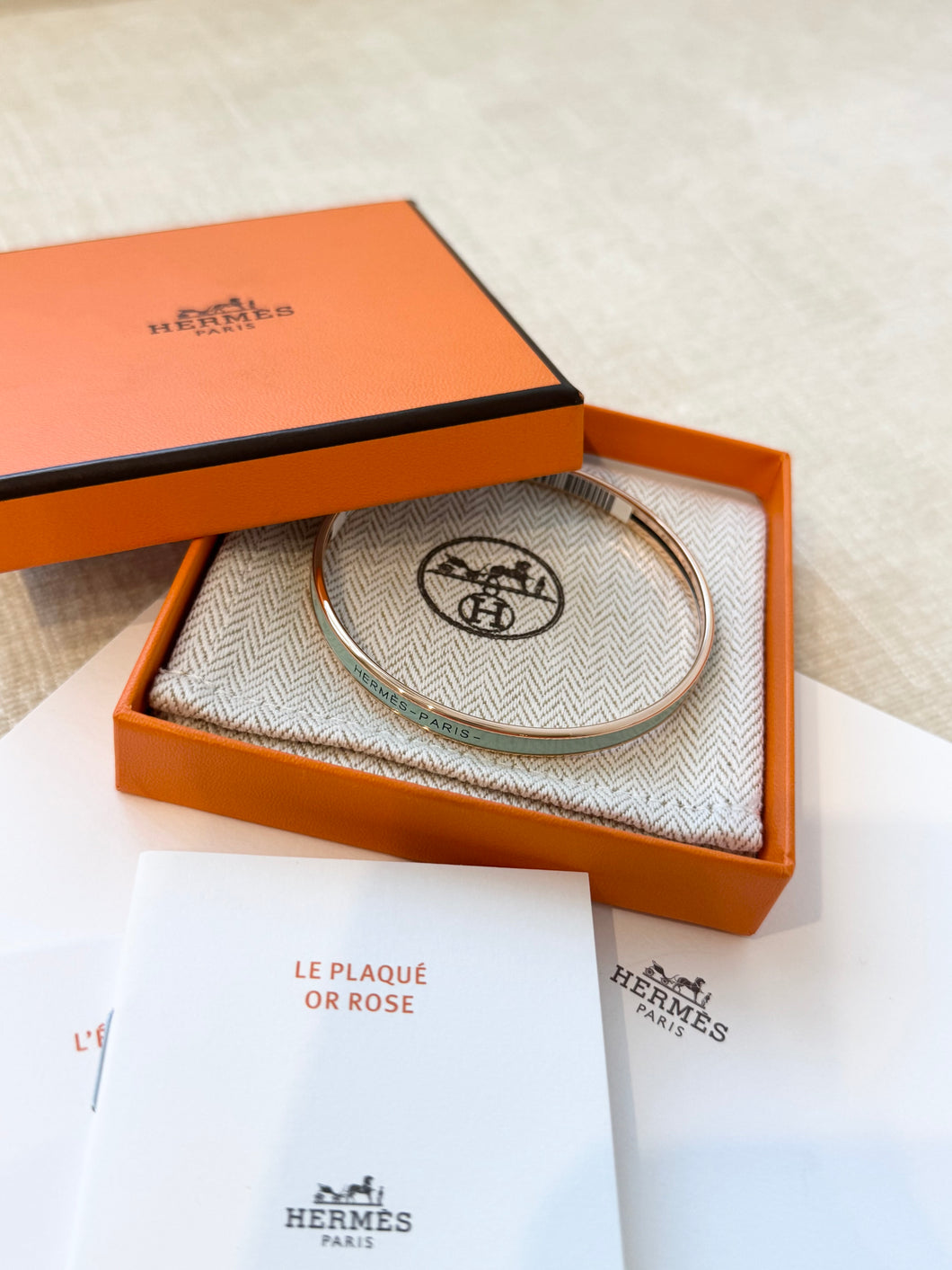 ✨BRAND NEW✨2025 Hermes Uni Bangle Bracelet / Lagon / Size 65