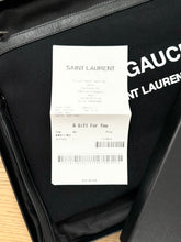 Load image into Gallery viewer, SAINT LAURENT Rive Gauche Linen Canvas Wristlet Pouch in Black
