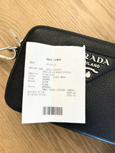 Load image into Gallery viewer, [SOLD] PRADA Logo-Plaque Small Leather Crossbody Bag in Black
