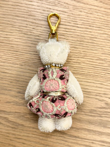 PRADA Crystal Trick Teddy Bear Keychain Charm