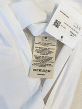 Load image into Gallery viewer, HERMES Embroidered Pocket Straight Dress in Plain Cotton Jersey / Blanc / EU36 Co
