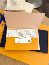 Load image into Gallery viewer, LOUIS VUITTON 2024 Empreinte Leather Credit Card Holder in Navy
