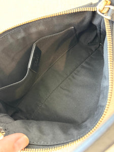 GUCCI GG Monogram Canvas Charm Web Pochette / Black