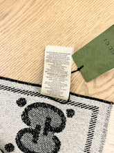 Load image into Gallery viewer, GUCCI GG Wool Jacquard Scarf - Black/Ivory
