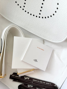 ✨NEW✨2025 Hermes Evelyne III 29 PM Bag - New White - Gold Hardware