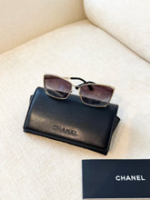 Load image into Gallery viewer, CHANEL Rectangular Metal Sunglasses / Gold Gray Gradient
