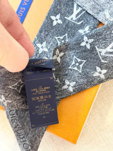 🩶 BRAND NEW! LOUIS VUITTON 2025 Monogram Infinity Denim BB Bandeau / Grey