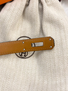 HERMES 2022 Epsom Leather Kelly 18 Belt in Gold