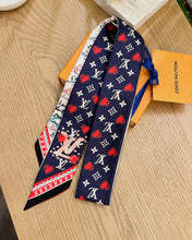 Load image into Gallery viewer, LOUIS VUITTON 2021 I LV U BB Monogram Silk Bandeau in Navy
