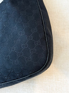GUCCI GG Monogram Canvas Medium Charmy Hobo Bag / Black