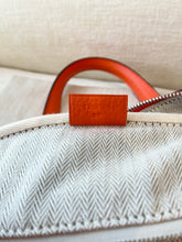 Load image into Gallery viewer, HERMES Clemence Leather Victoria 36 Bag / Orange Poppy / Palladium Hardware
