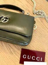 Load image into Gallery viewer, [SOLD] GUCCI GG Milano Mini Leather Top Handle Bag in Dark Olive
