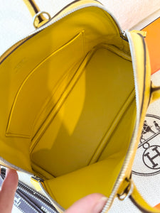 Hermès Mini 1923 Bolide Bag / Sun Chevre Mysore / Palladium Hardware