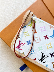 LOUIS VUITTON 2025 LV x TM Takashi Murakami Monogram Pochette Wristlet Pouch
