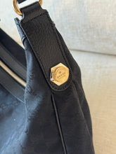 Load image into Gallery viewer, GUCCI GG Monogram Canvas Medium Charmy Hobo Bag / Black
