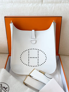 ✨NEW✨2025 Hermes Evelyne III 29 PM Bag - New White - Gold Hardware