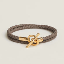 Load image into Gallery viewer, ✨BRAND NEW✨2025 Hermes Glenan Double Tour Bracelet / Étoupe / Size T2
