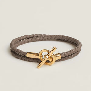 ✨BRAND NEW✨2025 Hermes Glenan Double Tour Bracelet / Étoupe / Size T2