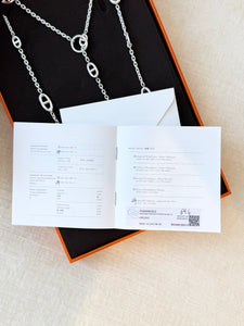 HERMES 2025 Farandole Long Necklace 80 / Sterling Silver Hardware