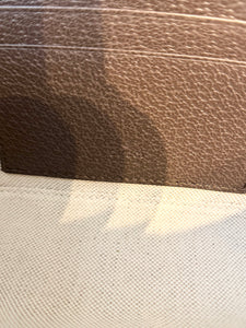 ✨NEW✨GUCCI Ophidia Leather-Trimmed Coated-Canvas Small Vanity Bag / Beige