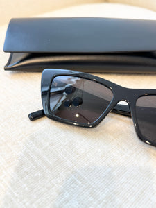 SAINT LAURENT EYEWEAR Mica Cat-eye Acetate Sunglasses / Black