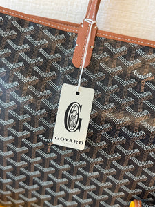 ✨CLASSIC✨2025 GOYARD Saint Louis PM Tote Bag / Black & Tan