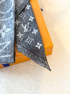 🩶 BRAND NEW! LOUIS VUITTON 2025 Monogram Infinity Denim BB Bandeau / Grey