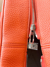 Load image into Gallery viewer, HERMES Clemence Leather Victoria 36 Bag / Orange Poppy / Palladium Hardware
