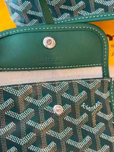 💚NEW! 2025 GOYARD Anjou Reversible Mini Tote Bag / Green