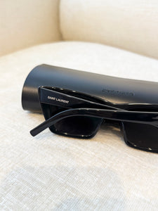 SAINT LAURENT EYEWEAR Mica Cat-eye Acetate Sunglasses / Black