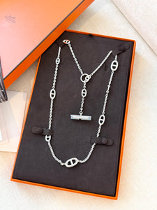 HERMES 2025 Farandole Long Necklace 80 / Sterling Silver Hardware