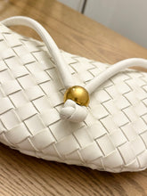 Load image into Gallery viewer, BOTTEGA VENETA Nappa Intrecciato Small Turn Pouch in White
