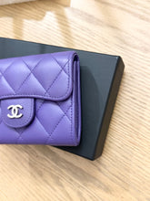 Load image into Gallery viewer, CHANEL Classic Quilted Flap Card Holder - Purple
