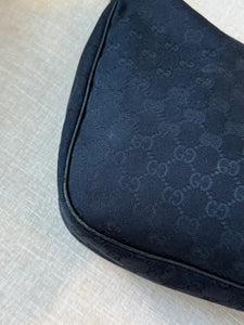 GUCCI GG Monogram Canvas Medium Charmy Hobo Bag / Black
