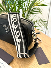 Load image into Gallery viewer, [SOLD] PRADA Logo-Plaque Small Leather Crossbody Bag in Black
