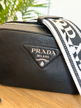 Load image into Gallery viewer, [SOLD] PRADA Logo-Plaque Small Leather Crossbody Bag in Black
