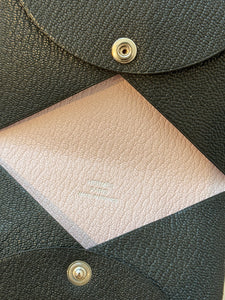 ✨NEW✨2025 Hermes Calvi Verso Card Holder / Bleu Océan / Mauve Pâle