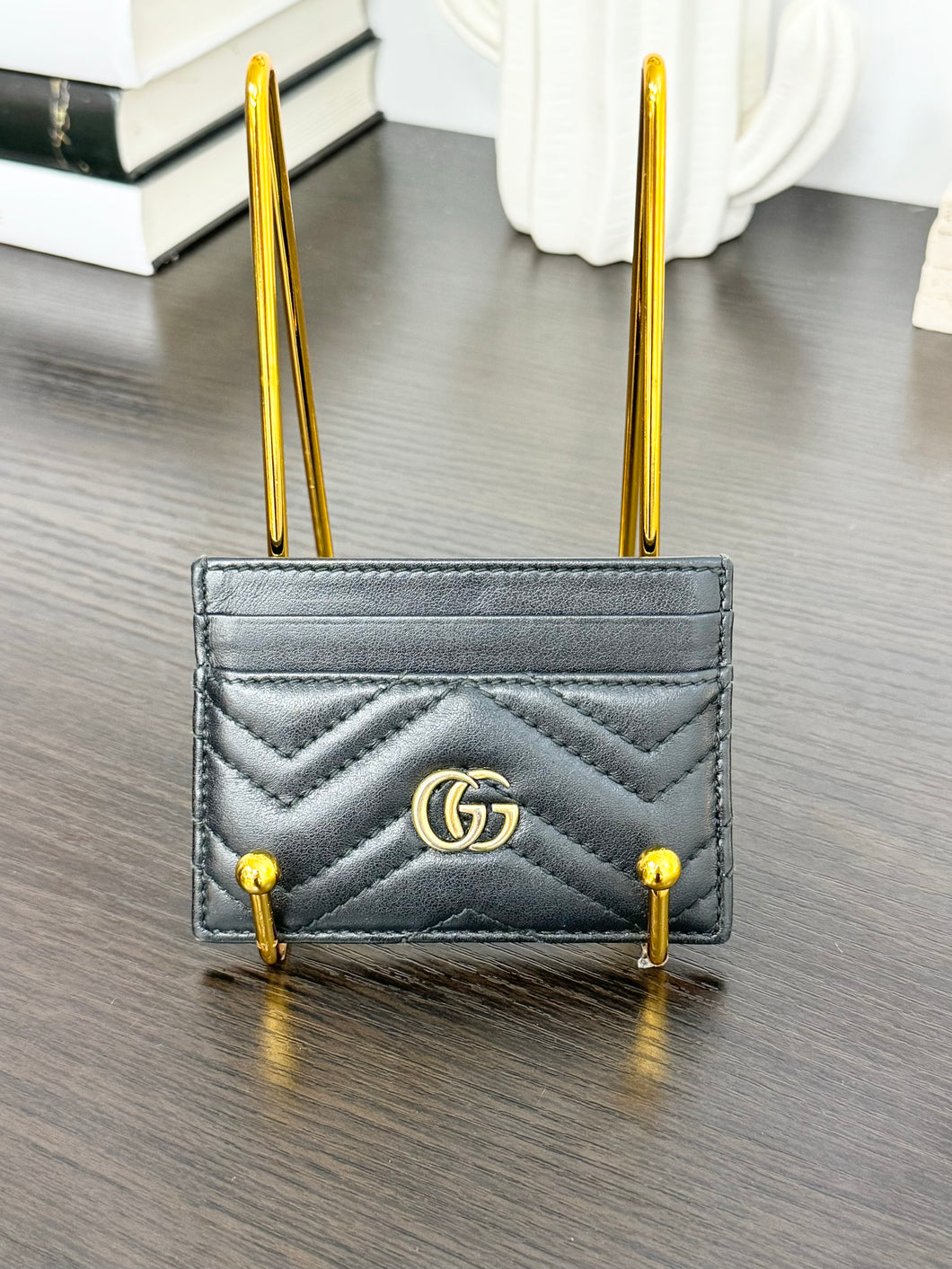 [SOLD]GUCCI GG Marmont Card Case in Black