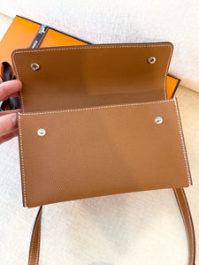 🤎NEW! Hermès Hermesnap Wallet / Gold / Epsom / Palladium Hardware
