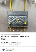 Load image into Gallery viewer, [SOLD]GUCCI GG Marmont Card Case in Black
