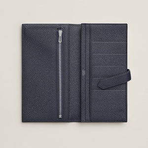 HERMES 2022 Bearn Wallet in Bleu Indigo / Epsom Leather
