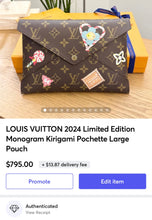 Load image into Gallery viewer, [SOLD] LOUIS VUITTON 2024 Limited Edition Monogram Kirigami Pochette Large Pouch
