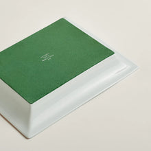 Load image into Gallery viewer, HERMES Tigre Altai Porcelain Change Tray / Marine / Vert Menth
