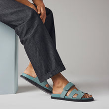 Load image into Gallery viewer, HERMES 2024 Suede Chypre Techno Sandals / Bleu Tonnerre / EU38
